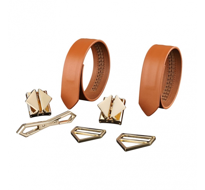 Наручники LOCKINK Wristcuffs/Anklecuffs Brown Set