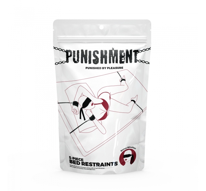 Растяжка на кровать Punishment - 5-Piece Bed Restraint Kit – Black