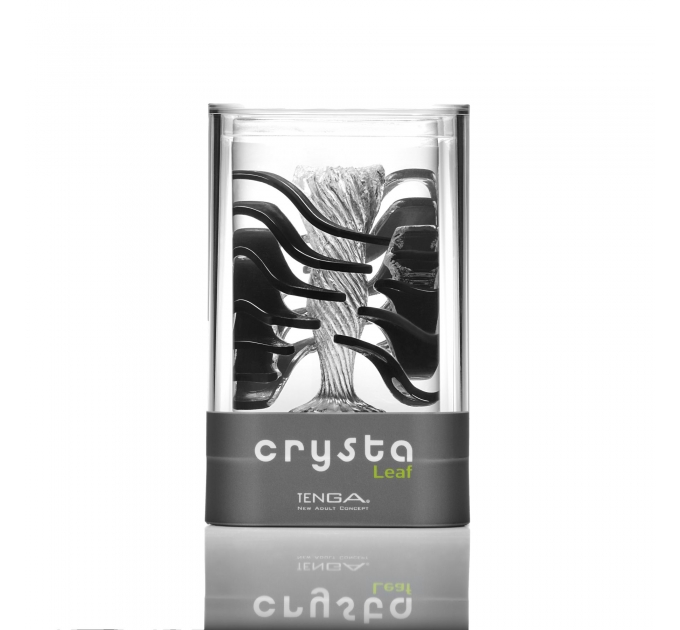 Мастурбатор TENGA Crysta Leaf, уникальный рельеф, стимулирующие лепестки, прозрачный материал