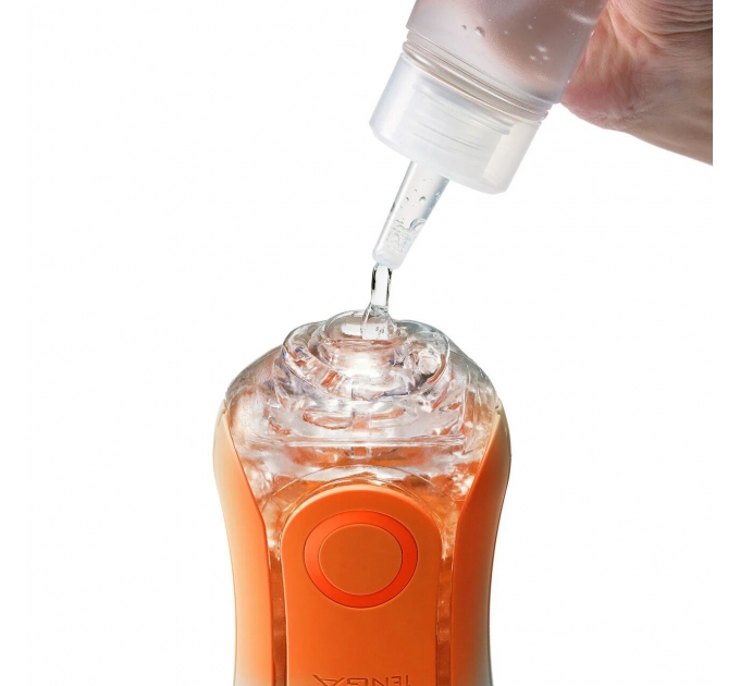 Мастурбатор Tenga Flip Orb — Sunset Orange, с изменяемым сжатием, со стимулирующими шариками внутри