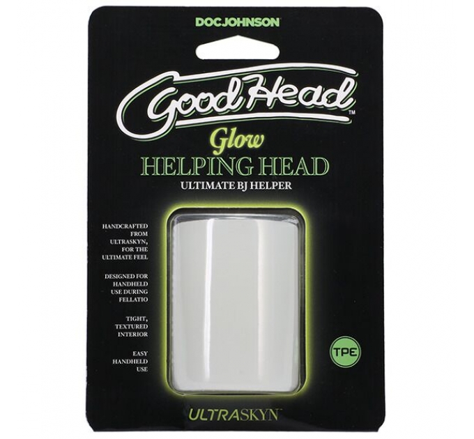 Мастурбатор Doc Johnson GoodHead - Glow Helping Head