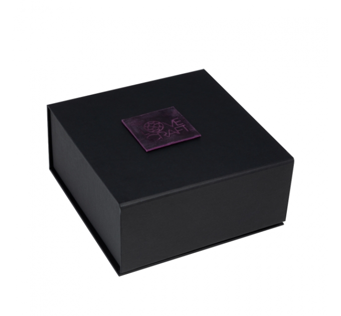 Премиум ошейник LOVECRAFT размер M фиолетовый, натуральная кожа, в подарочной упаковке
