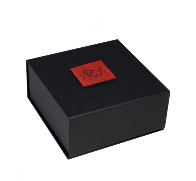 Премиум ошейник LOVECRAFT размер S красный, натуральная кожа, в подарочной упаковке