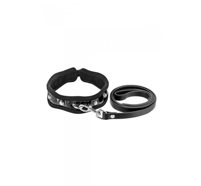 Поводок Fetish Tentation Premium Patent leather chocker and leash