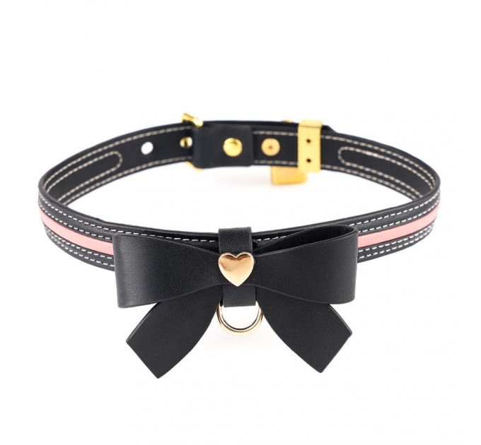 Поводок LOCKINK SEVANDA Love Heart Butterfly Leather Collar Set - Black