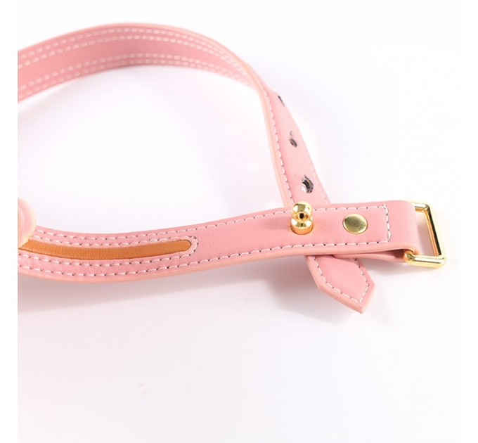 Поводок LOCKINK SEVANDA Love Heart Butterfly Leather Collar Set - Pink