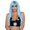 Длинный голубой парик Leg Avenue Long straight bang wig Blue, гладкий, 61 см