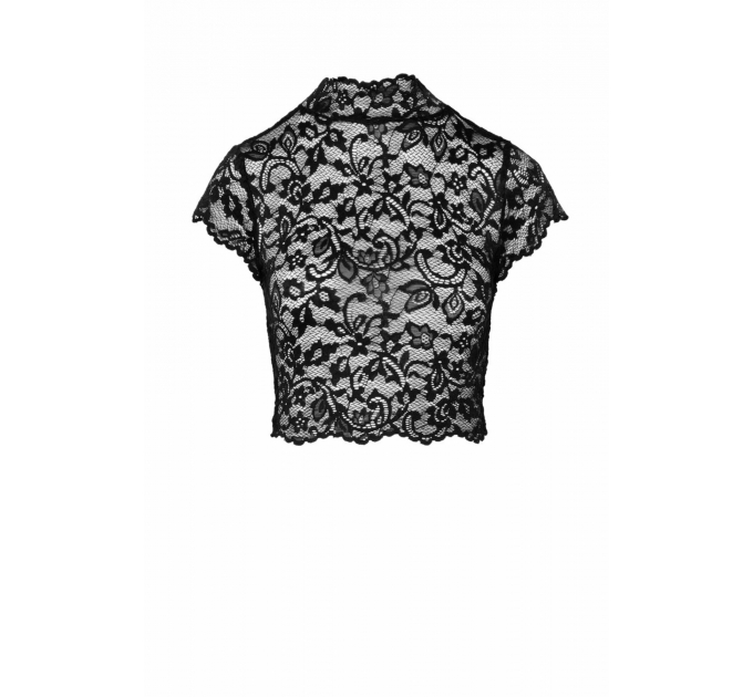 Топ Noir Handmade F303 Essence lace top with high collar - XL