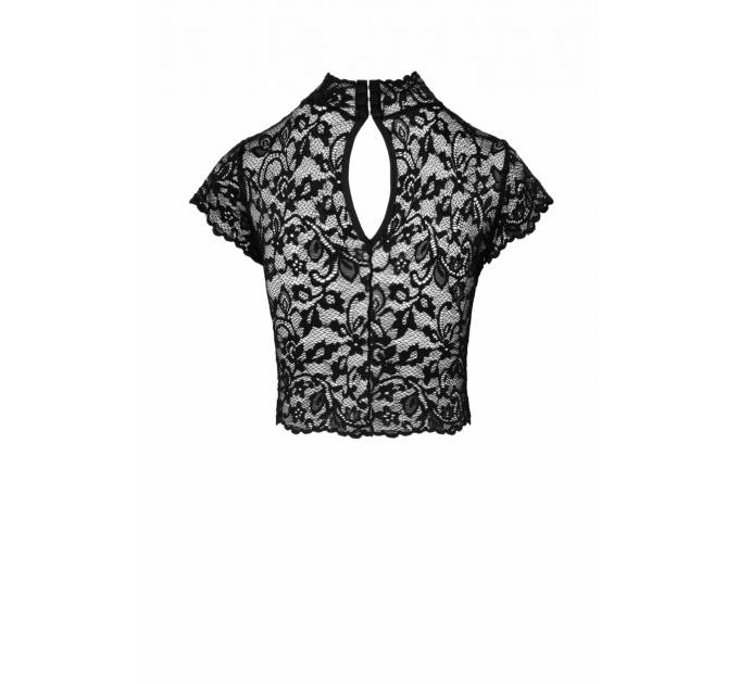 Топ Noir Handmade F303 Essence lace top with high collar - XL