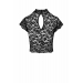 Топ Noir Handmade F303 Essence lace top with high collar - 3XL