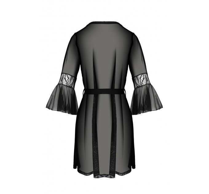 Пеньюар Passion LEAFA PEIGNOIR black XXL/XXXL - ECO Passion