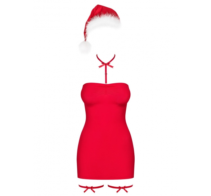 Сорочка Obsessive Kissmas chemise red S/M