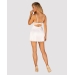 (SALE) Сорочка Obsessive Amor Blanco underwire chemise & thong white S/M