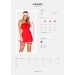 Сорочка Obsessive Kissmas chemise red 2XL/3XL