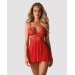 (SALE) Бэби-долл Obsessive 838-BAB-3 babydoll & thong red S/M