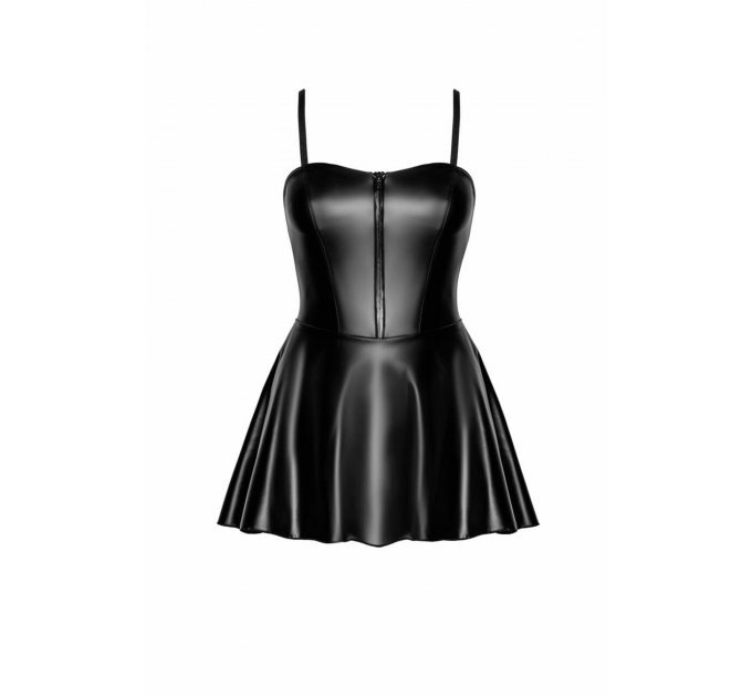 Платье Noir Handmade F308 Dreamer wetlook corset mini dress with front zipper - XL