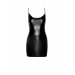 Платье Noir Handmade F307 Mirage wetlook mini dress with jewelry rhinestone chain - S