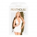 Мини-платье с открытой спиной и стрингами Penthouse - Earth-Shaker White S/M