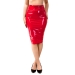 Сексуальная виниловая юбка Art of Sex - Morgana с вырезом и шнуровкой, цвет красный, размер M