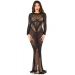 Платье Leg Avenue Lace and Net Bodycon Gown One Size, Black