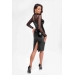 Платье Noir Handmade F310 Sublime wetlook and flocked mesh midi dress - XL