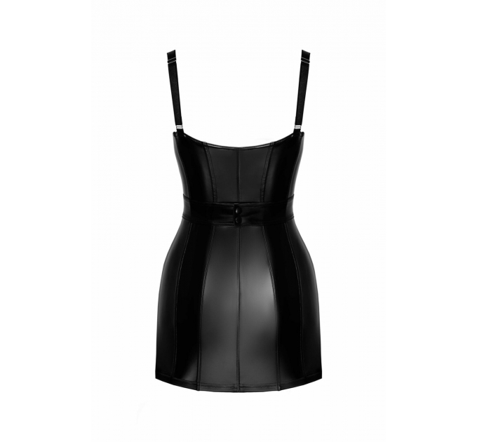 Платье Noir Handmade F320 Starlet wetlook minidress with ring belt - S