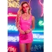 Платье Leg Avenue Pink vinyl mini dress S