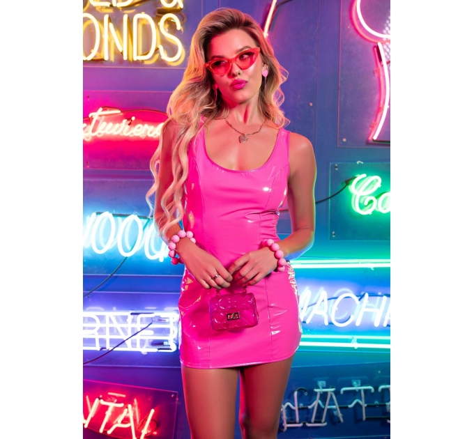 Платье Leg Avenue Pink vinyl mini dress L