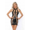 Платье Noir Handmade F291 Powerwetlook dress with double lace-up front - L