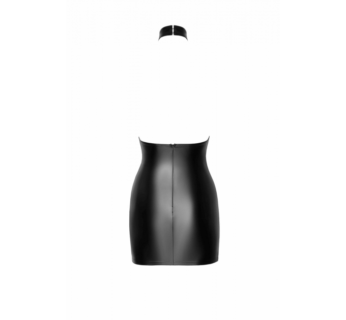 Платье Noir Handmade F311 Eros mini halter dress of flocked mesh and wetlook - XL