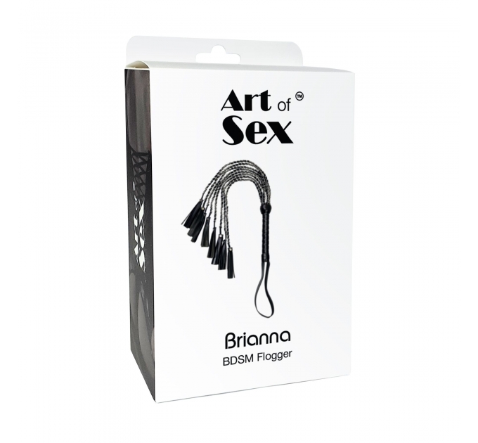 Ажурная плеть из эко кожи Art of Sex - Brianna, цвет Черный