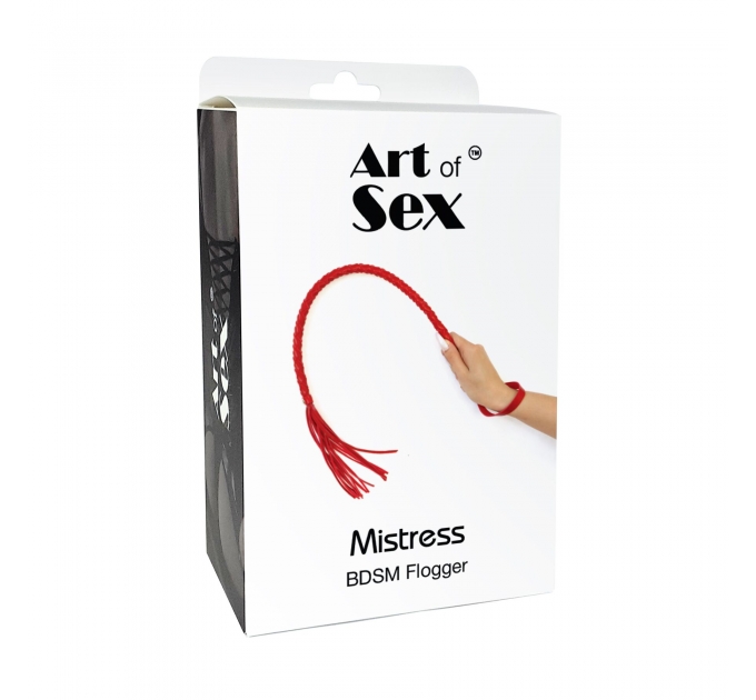 Плеть из эко-кожи Art of Sex - Mistress, цвет Красный