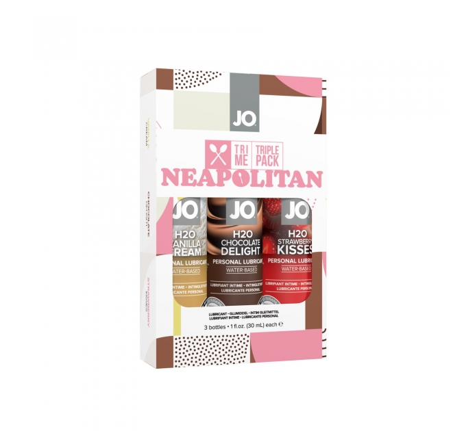 Набор System JO Tri-Me Triple Pack — Neapolitan (3×30 мл) три разных вкуса оральных смазок