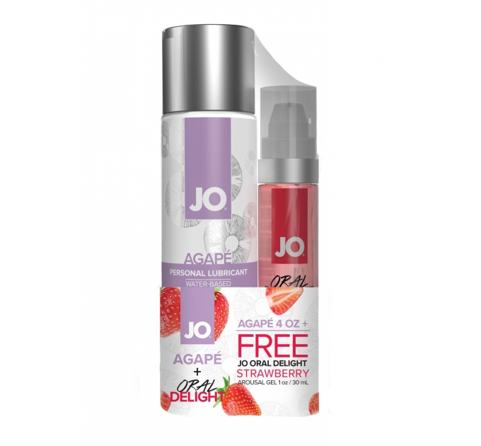 Комплект System JO GWP - Agape 120 ml & Oral Delight - Strawberry 30 мл