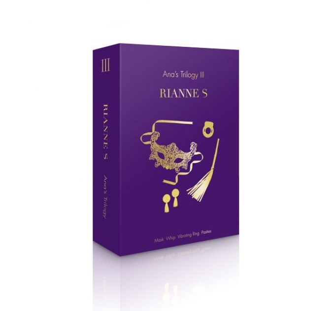 Подарочный набор RIANNE S Ana's Trilogy Set III: эрекционное кольцо, ажурная маска, пестис, плеть