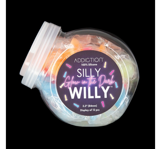 Набор фаллоимитаторов ADDICTION Silly Willy Glow in the Dark 12 шт