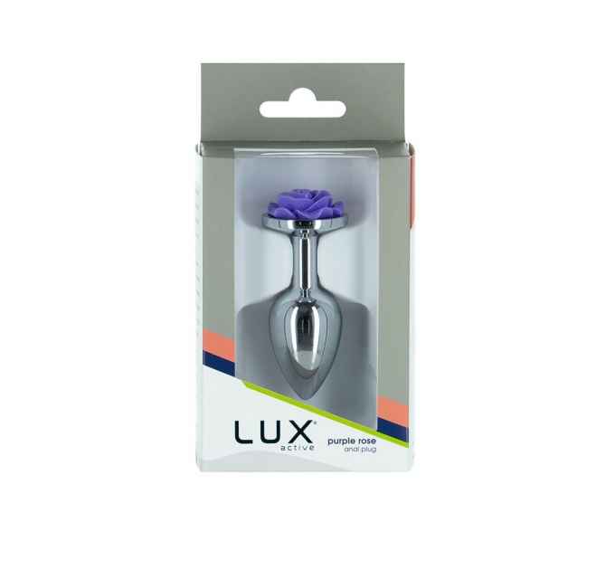 Металлическая анальная пробка Lux Active – Rose Anal Plug – Purple