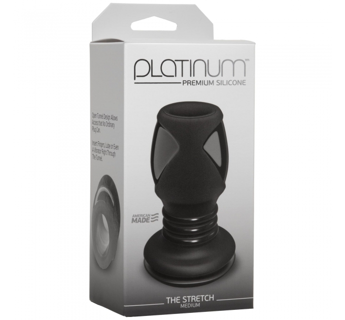 Анальный туннель Doc Johnson Platinum Premium Silicone - The Stretch - Medium - Black