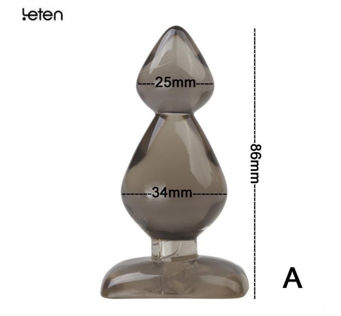 Анальная пробка-елочка Leten Ariel Plug (35х86), макс. диаметр 3,5см