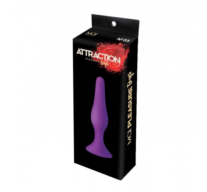 Анальная пробка на присоске MAI Attraction Toys №35 Purple, длина 15,5см, диаметр 3,8см