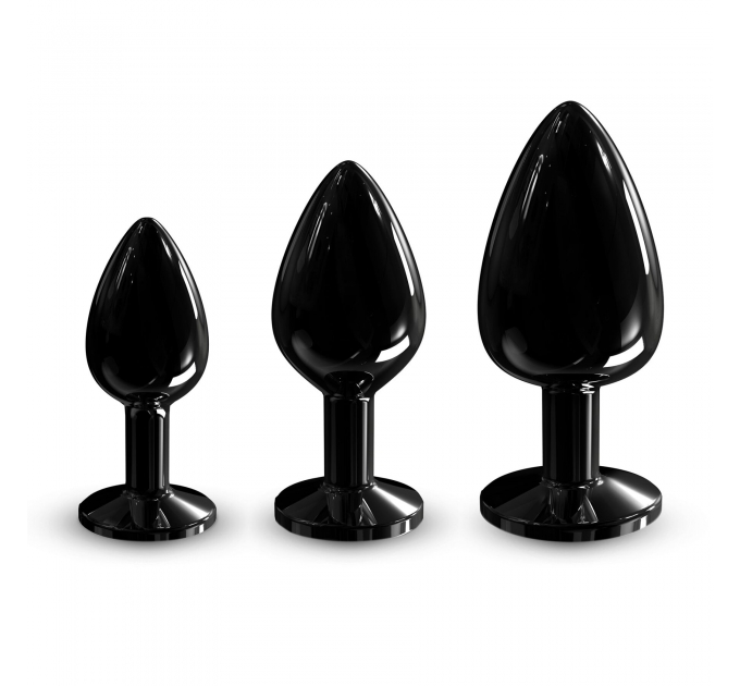 Металлическая анальная пробка с украшением в виде кристалла Dorcel - Diamond Plug BLACK M