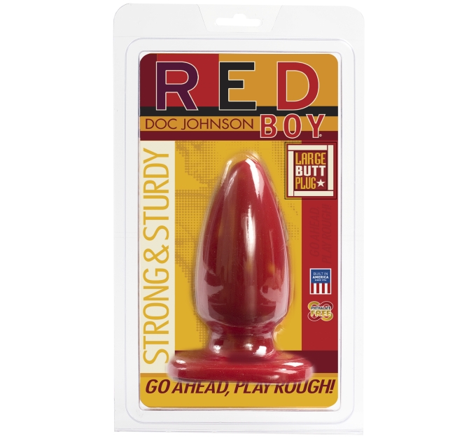 Анальная пробка-втулка Doc Johnson Red Boy - Large 5 Inch, макс. диаметр 5,5см