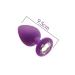 Анальная пробка с кристаллом MAI Attraction Toys №49 Purple, длина 9,5см, диаметр 4см