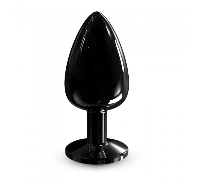 Металлическая анальная пробка с украшением в виде кристалла Dorcel - Diamond Plug BLACK L