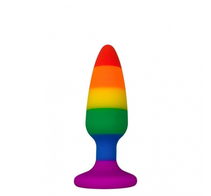 Анальная пробка Wooomy Hiperloo Silicone Rainbow Plug S