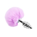 Металлическая анальная пробка Кроличий хвостик Alive Fluffly Twist Plug L Purple
