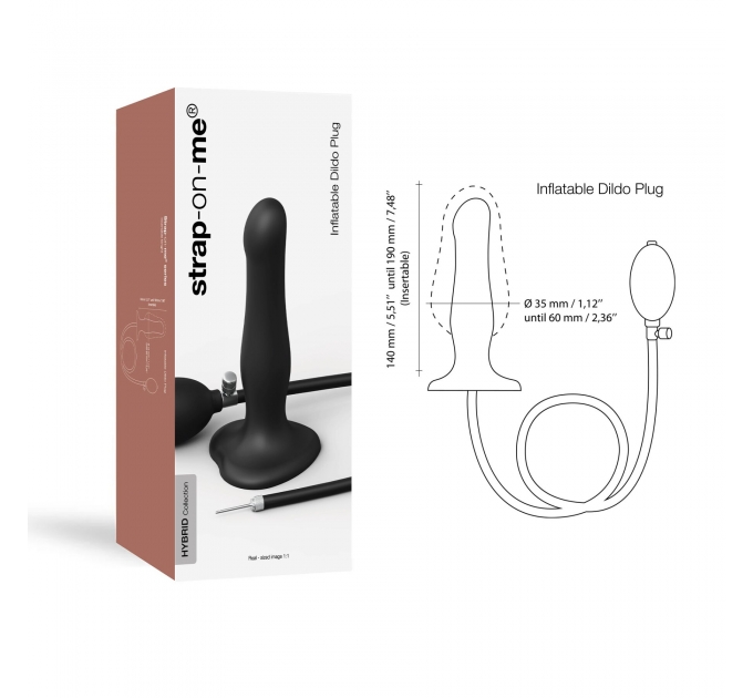 Strap-On-Me INFLATABLE DILDO PLUG - NOIR