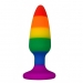 Анальная пробка Wooomy Hiperloo Silicone Rainbow Plug L