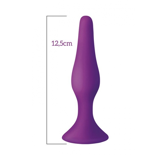 Анальная пробка на присоске MAI Attraction Toys №34 Purple, длина 12,5см, диаметр 3,2см