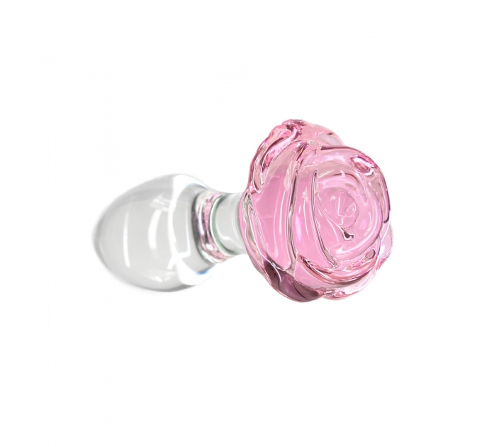 Стеклянная анальная пробка Pillow Talk - Rosy- Luxurious Glass Anal Plug